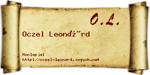 Oczel Leonárd névjegykártya